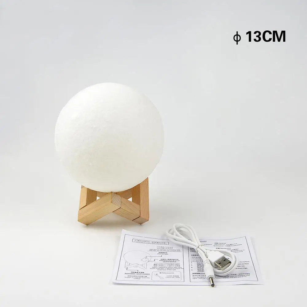 13CM Светодиодный настольный светильник, 5 В, USB мощность, перезаряжаемая настольная лампа, прикроватная лампада, лампа для кровати с регулируемой яркостью, сенсорный переключатель для освещения спальни - Lampshade Color: 13CM