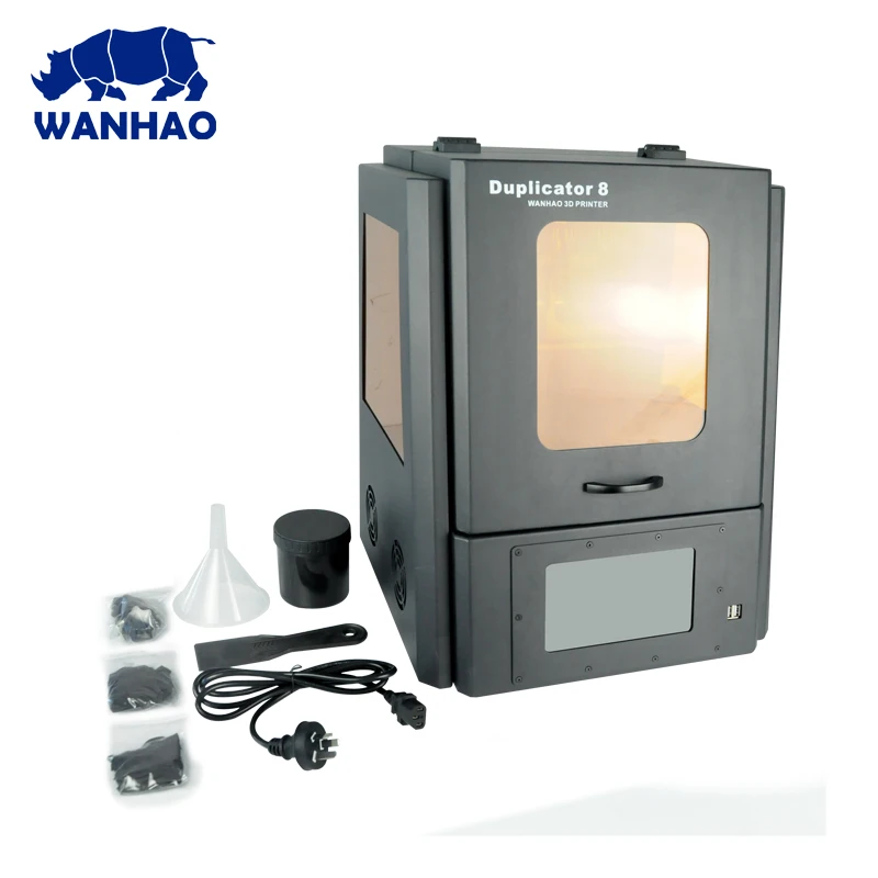 WANHAO 2019 самый большой дешевый DLP LCD SLA ювелирный стоматологический 3D принтер D8 с