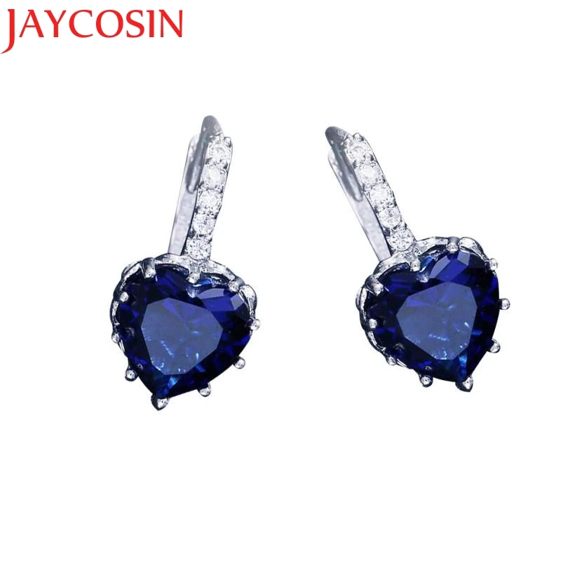 earring Women's Zircon Inlaid Earrings Love Ear Studs Ornament Jewellery earrings 2018 0713 | Украшения и аксессуары