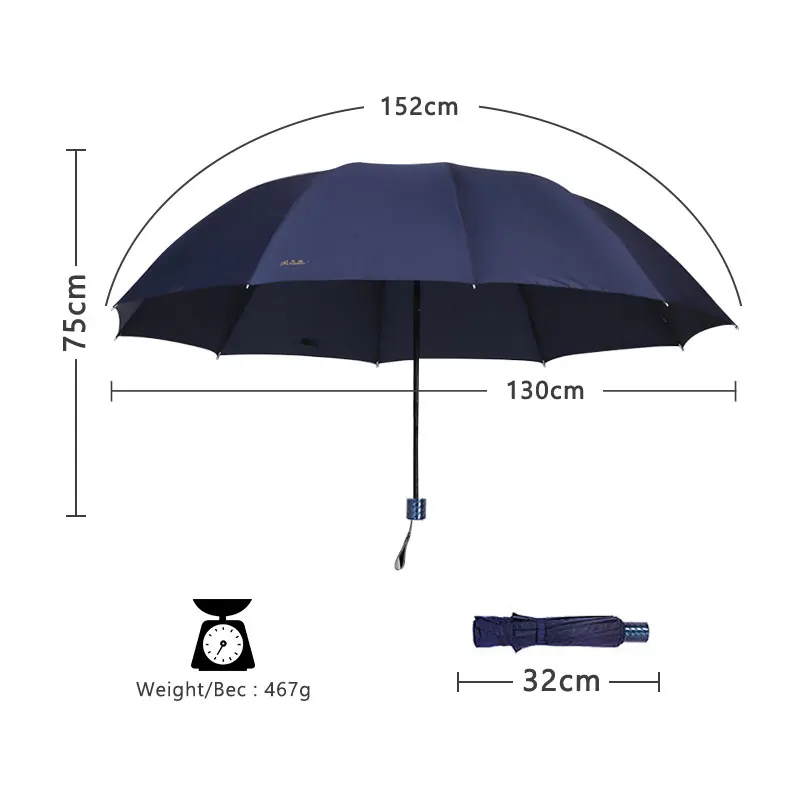 Fancytime зонт мужской огромный качество зонтик для Для мужчин женщин большой 130 см