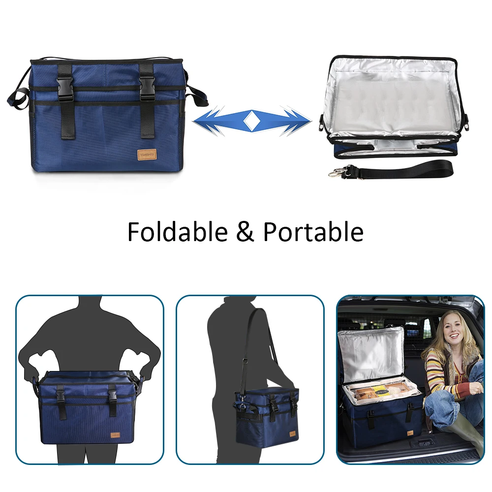 TOMSHOO 10L/18L/28L/37L Термосумка для пищи Складная продуктов на открытом воздухе
