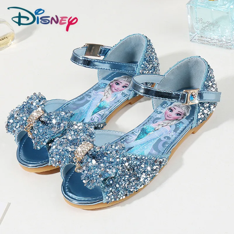 Disney детская обувь для девочек летняя с PU/Rhinestone замороженные принцессы сандалии
