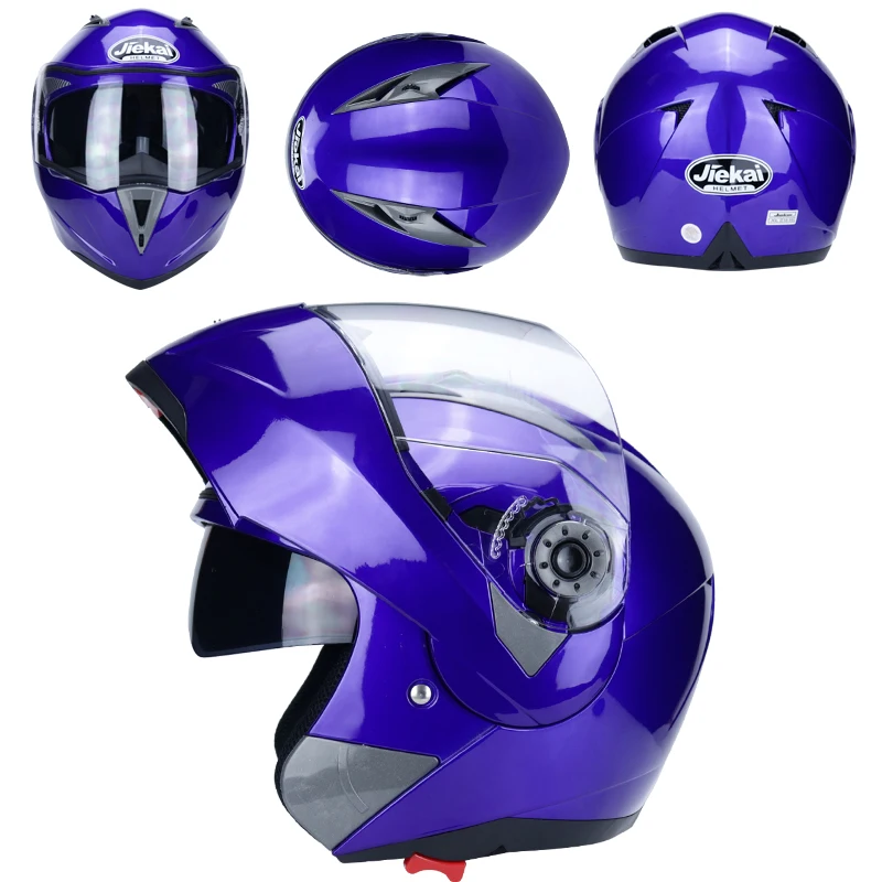 JIEKAI новейший модульный флип мото rcycle шлем casco moto с двумя линзами capacete da moto cicleta с внутренним солнцезащитным козырьком DOT 105 - Цвет: 4