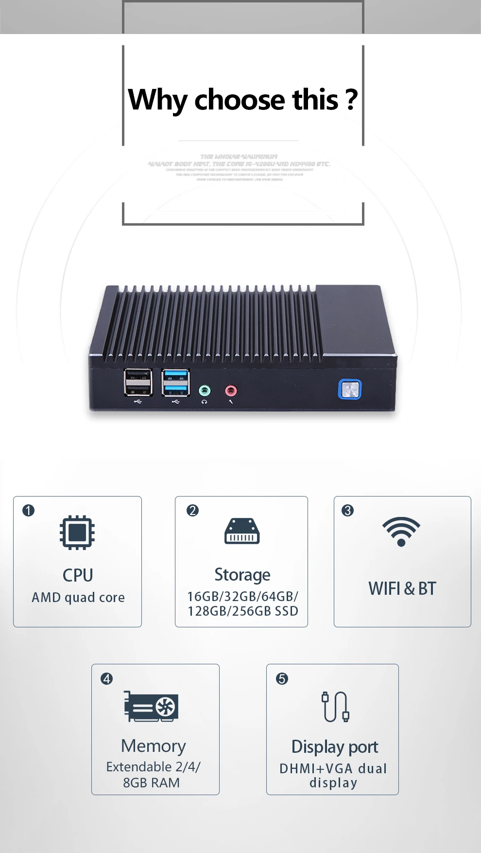 Настольный игровой компьютер Minipc, оптом, безвентиляторный, AMD A6 1450, четырехъядерный, Windows Win10, Linux, игровой компьютер, wifi, HDMI, HTPC, DDR3L