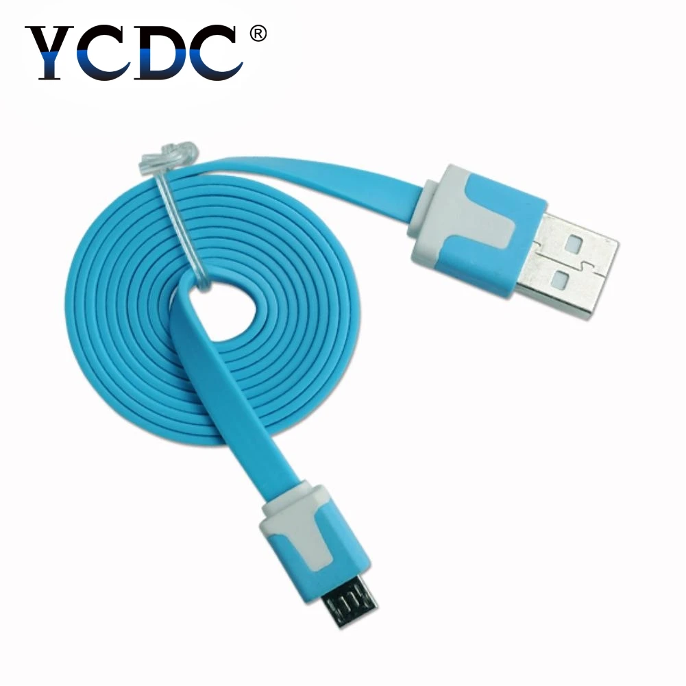 1 м прочный плоский usb-кабель для зарядки и передачи данных для телефонов samsung, htc, Xiaomi, lenovo, zte, huawei, Android скидка 53