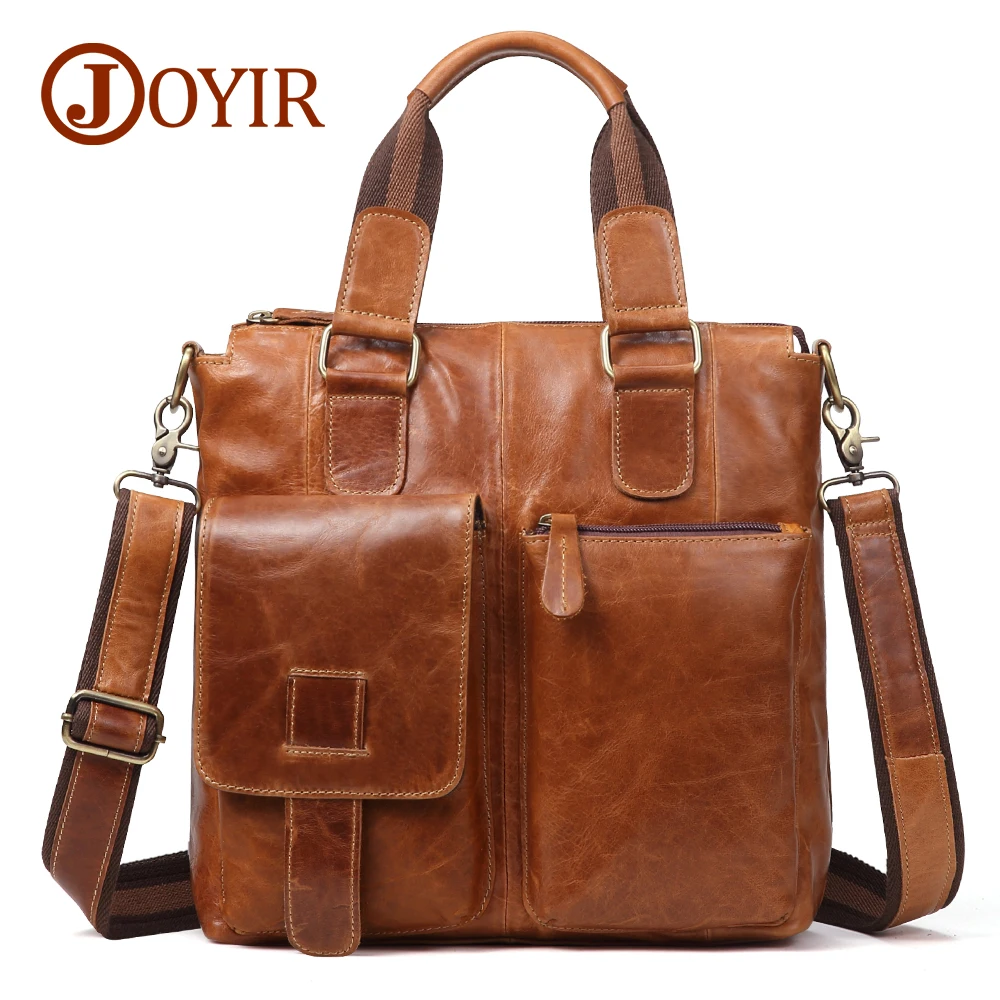 Сумка портфель JOYIR Мужская для ноутбука из натуральной кожи 2019|business messenger bag|business