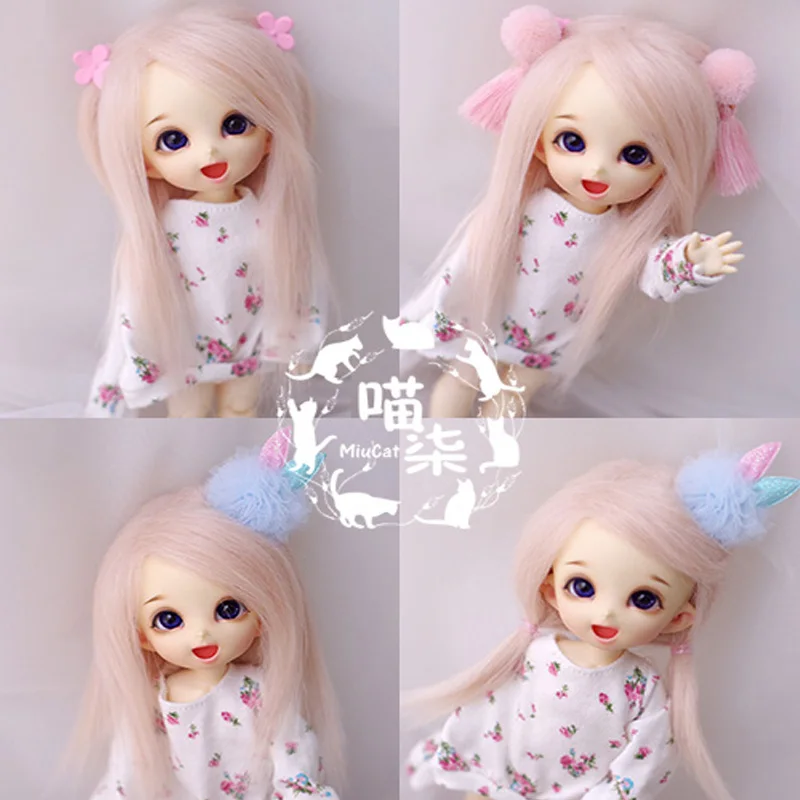 1 шт. аксессуары для кукол sbjd 6 цветов парик BJD 1/8 1/12|bjd wig|bjd wig 1/8dolls accessories |