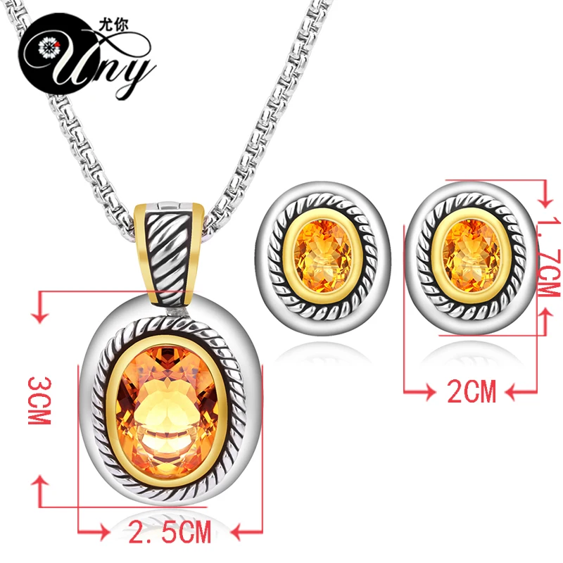 Uny элегантные свадебные jewelries Наборы Роскошные антикварных ювелирных изделий