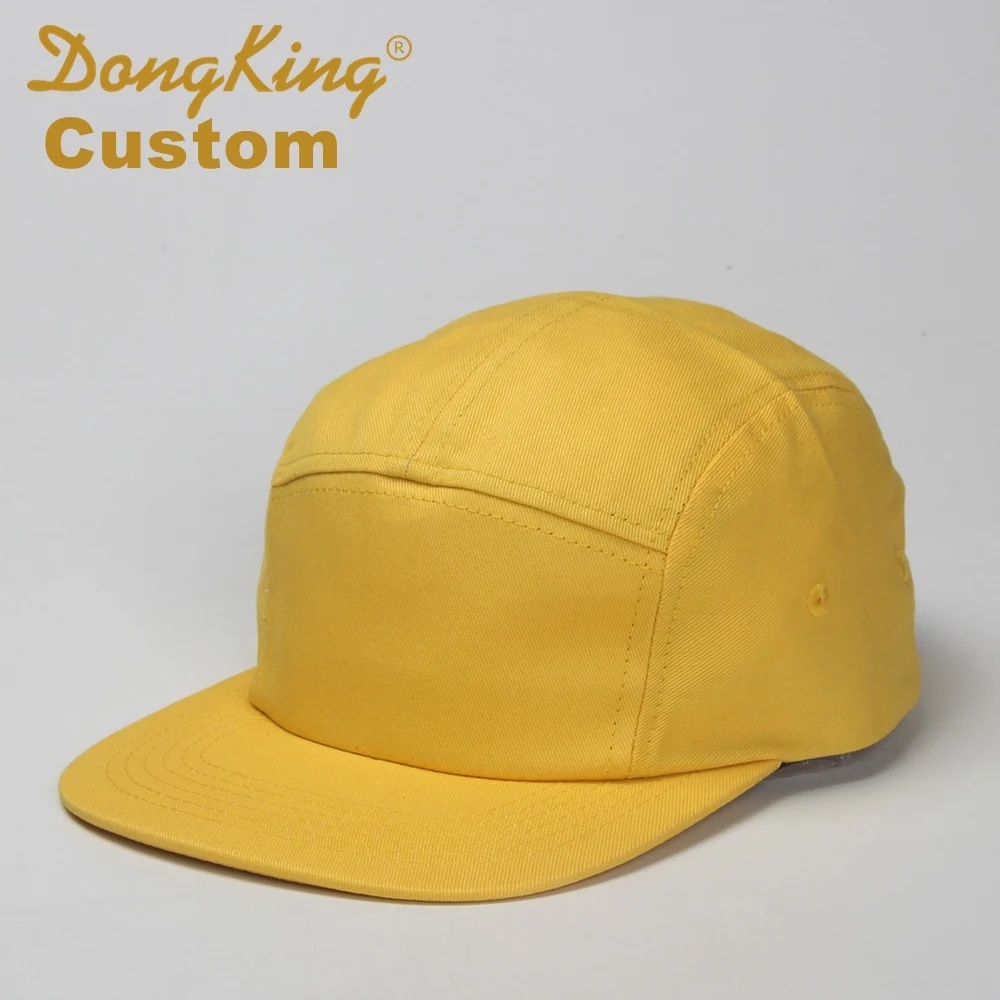 DongKing, на заказ, жокейская шляпа, 5 панелей, бейсбольная кепка, Snapback Кепка, свободный текст, вышивка логотипа, принт, хлопок, регулируемая, персонализированная - Цвет: Gold