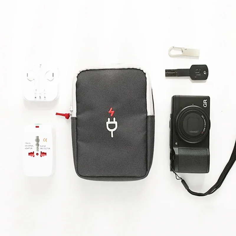 Дорожная сумка для хранения Портативная с цифровым кабелем аксессуары