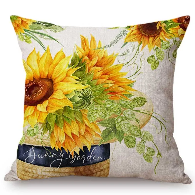 Декоративный чехол для дивана льняная подушка в скандинавском стиле с