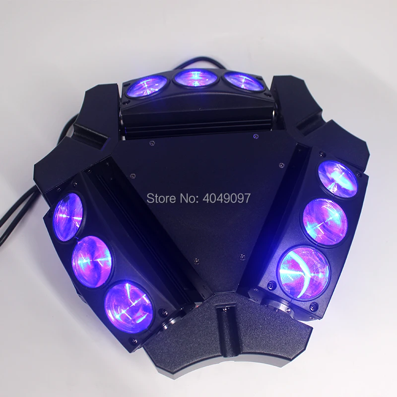 Быстрая доставка Мини LED Луч паук 9x12 Вт RGBW движущаяся головка освещение Паук свет