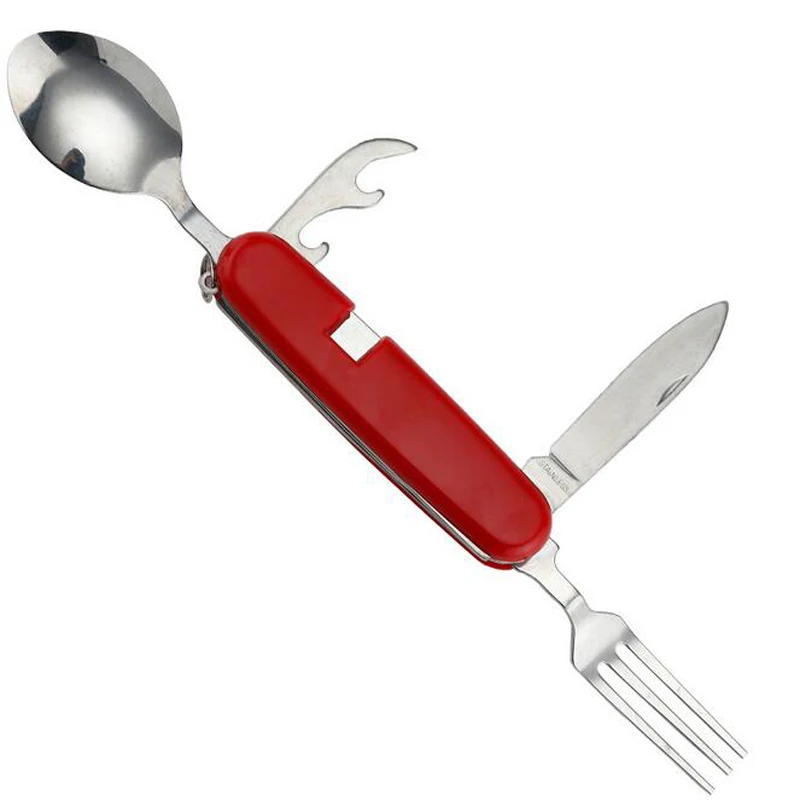 Походный набор посуды для пикника портативный складной нож столовых приборов