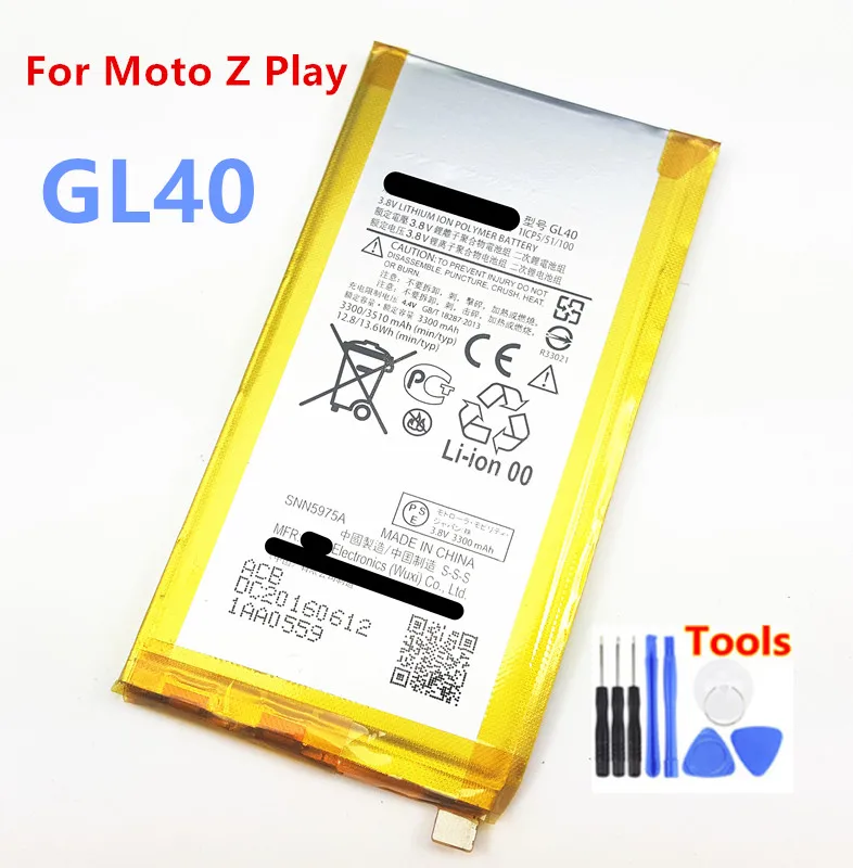 3300 мАч батарея GL40 для Motorola Moto Z Play XT1635 01 02 Droid 03 GL 40 + Бесплатные