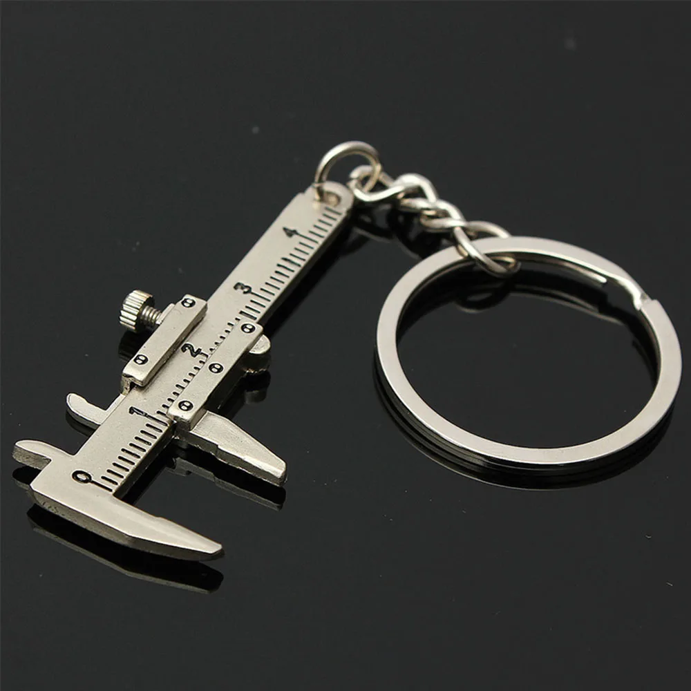 

1PC 3D Classic movable Vernier Caliper Ruler Model key chain keyring keyfob KeyChain Birthday Gift