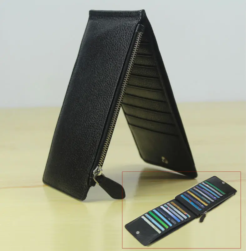 

Multi-function Fashion 100% Cowhide Genuine leather Men's wallet long clutch Bag Leather Credit card Holder Coin Bag Purse