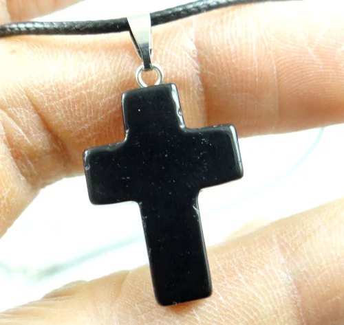 As the picture shows Натуральный камень кварц кристалл бирюза lapis тигровый глаз крест кулон для diy ювелирных изделий ожерелье аксессуары - Окраска металла: As the picture shows