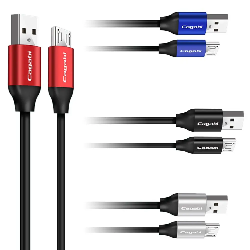 CAGABI отличное качество TPE 480 Мбит/с 5В 2.4A Micro USB кабель для синхронизации данных и