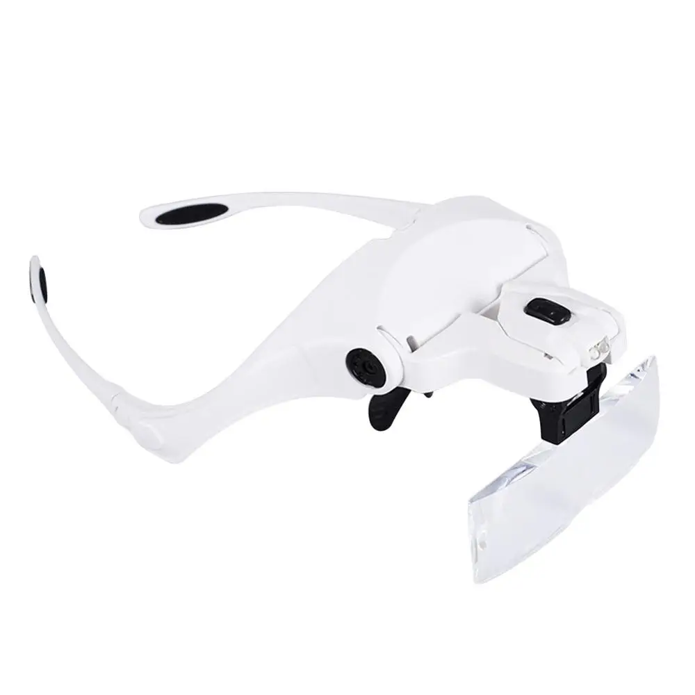 Увеличительные очки светодиодная лампа головная Лупа ювелира повязка лупа для