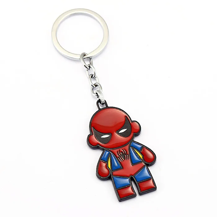 Мультяшный супергеройский брелок Marvels автомобильные брелки для ключей Супермен Hellboy брелки сплав кулон фильм ювелирные изделия подарок на день рождения - Цвет: Небесно-голубой