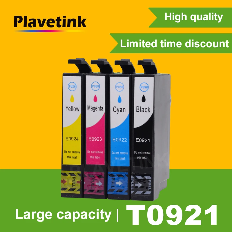 

Plavetink Ink Cartridge For Epson 92 T0921 T0921N Stylus TX106 TX109 TX117 TX119 CX4300 T26 T27 C91 TX110 Printer Cartridges