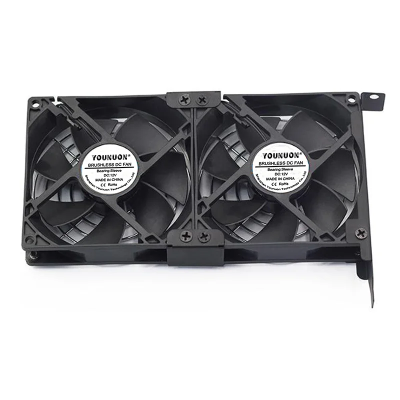 YOUNUON Universal VGA Cooler Dual 90mm Ultra Quiet Desktop Computer Chassis PCI Graphics Card Double Fan Partner 9CM