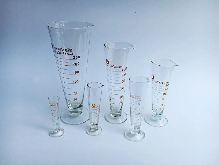 

free shipping 2000ml 1pcs/lot Lab Glass Triangle Measuring Cup Accurate Scale
