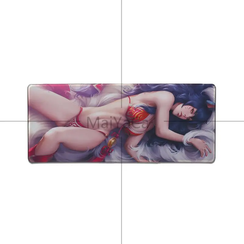 Lock Edge 30x80cm Maiyaca Ahri League of Legends, игровой коврик для мыши из натурального каучука, Настольный коврик, игровой плеер, стол для ноутбука, резиновый коврик для мышки в стиле аниме - Цвет: Lock Edge 30x80cm