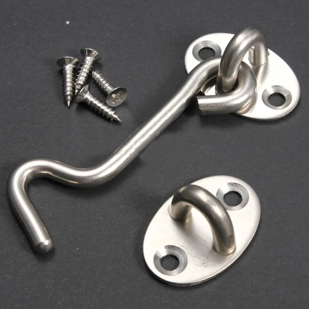 FS5 Stainless Steel Cabin Hook Eye Shed Gate Door Latch Catch Holder sep14 | Дом и сад