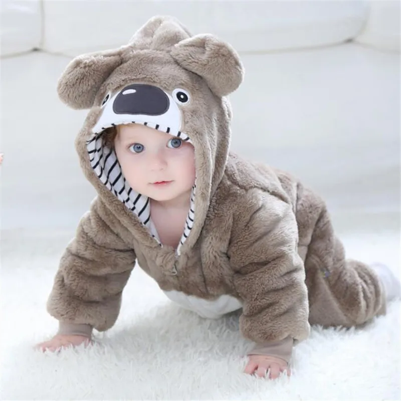 Осенняя одежда для малышей 0-1-2 лет, 3 осенне-зимняя одежда, 4 медведя, 5 животных, 6 объятий, 9 месяцев, комбинезоны, новинка