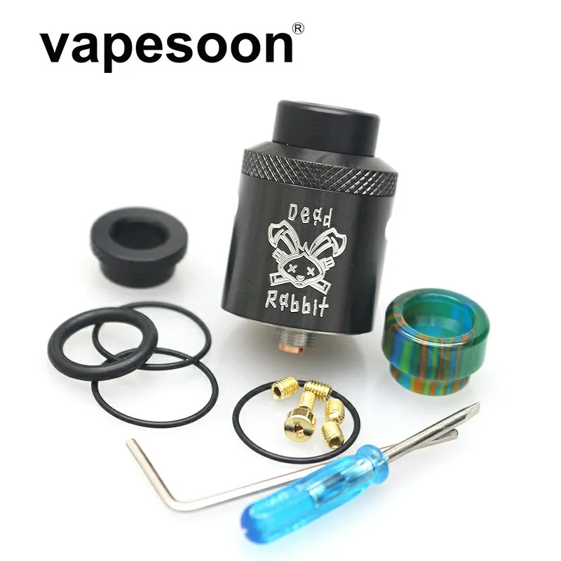 Black Dead Rabbit BF RDA Atmoizer Tank алюминий поддерживает одну/двойную катушку Vape подходит для elctronic сигаретный бокс мод vape - Цвет: Black