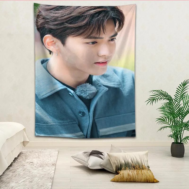 9 Изготовленный На Заказ Kris Wu Печатный креативный коврик для гостиной, спальни, фоновая стена, ткань вешается на стену, маленькая свежая - Цвет: 9