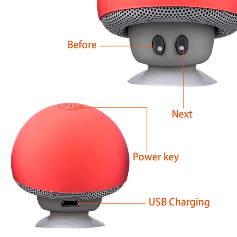 Музыкальный держатель для телефона колонка MP3 плеер Bluetooth маленькая Грибная