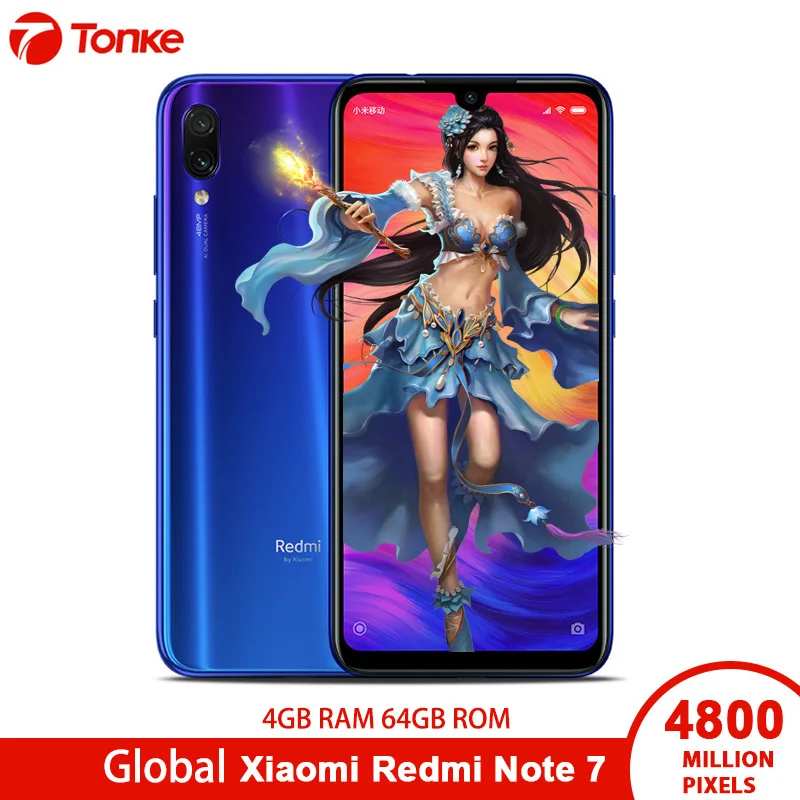 Глобальная версия xiaomi Redmi Note 7 4 GB Оперативная память 64 Гб Встроенная телефона