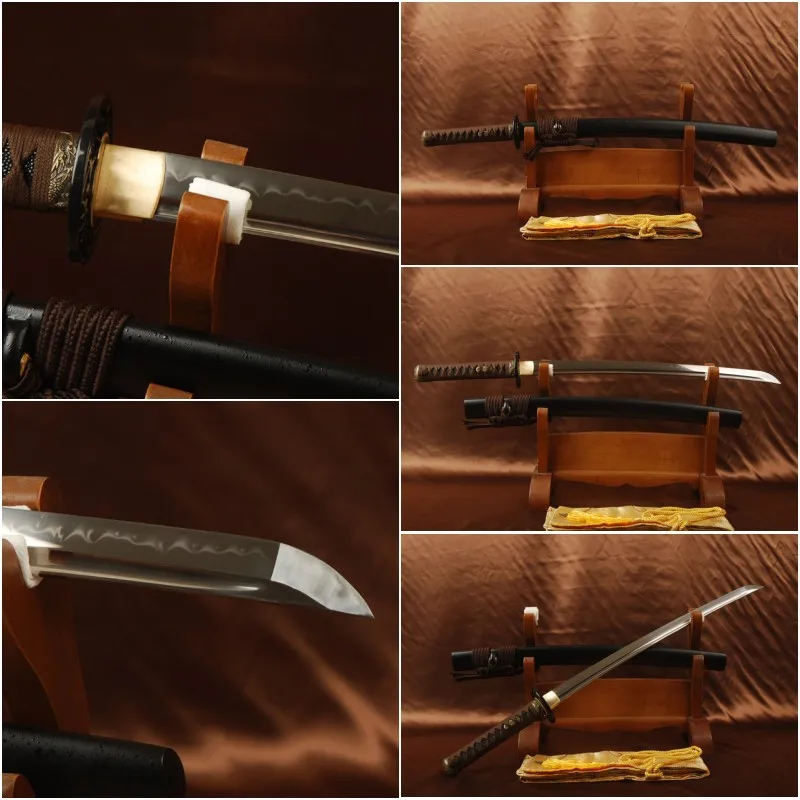 Новый ручной работы 1095 углеродистая сталь лезвие ГЛИНА ЗАКАЛЕННОЕ японское