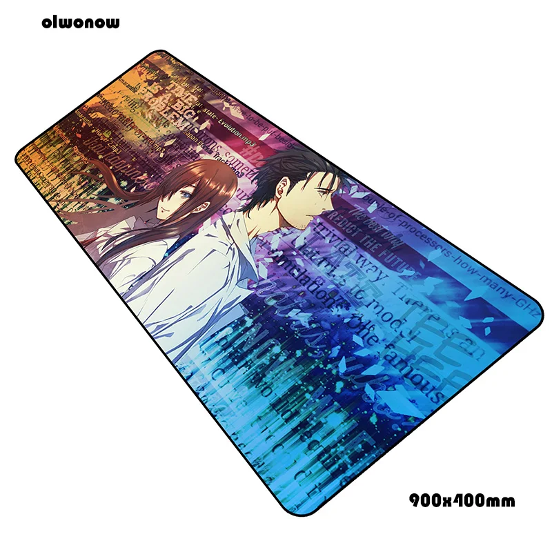 Steins Gate коврик для мыши Рождественские подарки 90x40 см ноутбук с алюминиевым корпусом коврик для мыши, игровой коврик для мыши с изображением большой лучший коврик для мыши от производителя стол для компьютера padmouse коврики