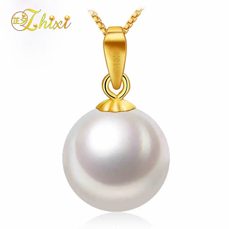 Комплект из колье и серёг 18-каратного желтого золота с натуральным пресноводным