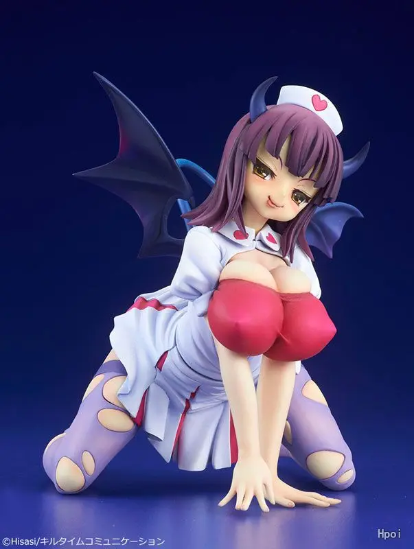 Японское аниме Q six KenKetsu Akuma Akane BlackDevil ver. ПВХ сексуальная девушка фигурку игрушки 16