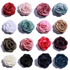 Цветы для волос сатиновые, 9,5 см, с зажимом, для одежды и головных уборов см, 10 шт.