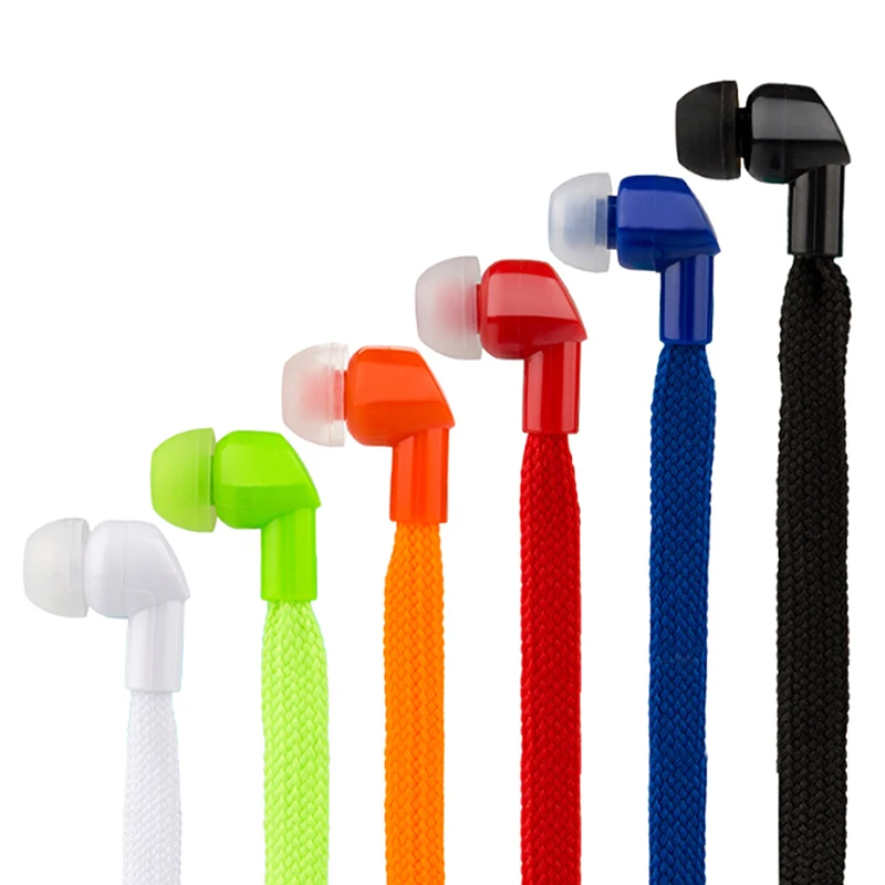 

Shoelace Earphones Super Bass Headphones Headset Stereo Earbuds Running Earpieces