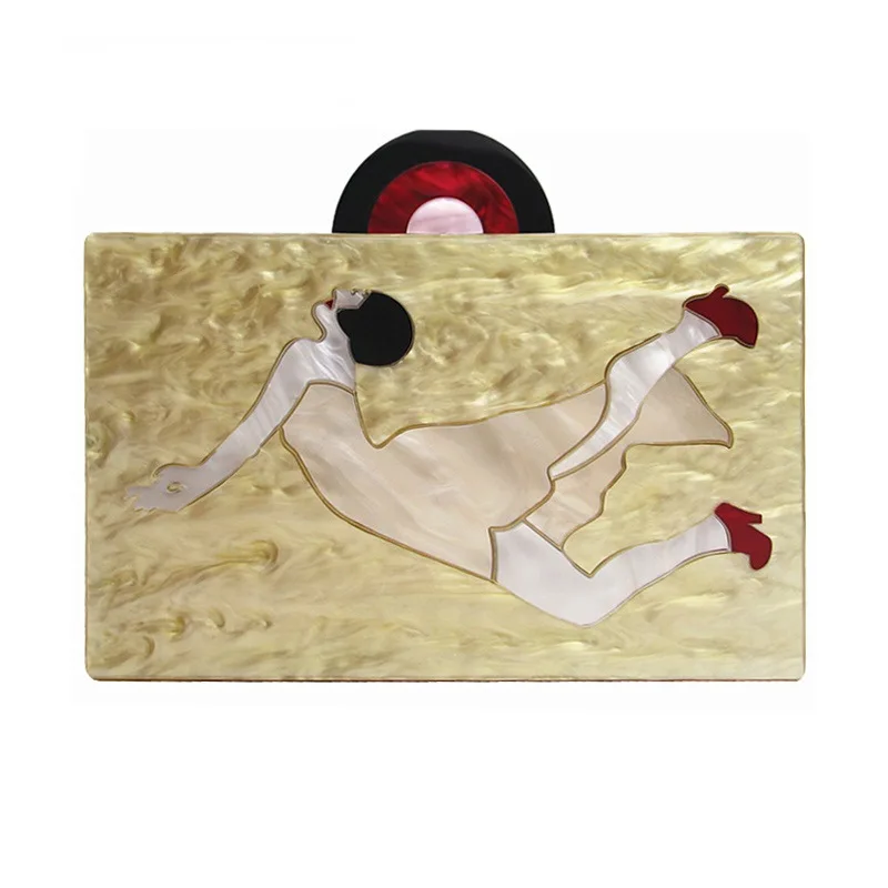 Женская Дикая мода мультфильм красота клатч Банкетный ретро коробка сумка