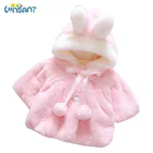 Детское пальто с капюшоном LONSANT, зимнее хлопковое пальто с капюшоном и изображением кролика для новорожденных девочек, N30