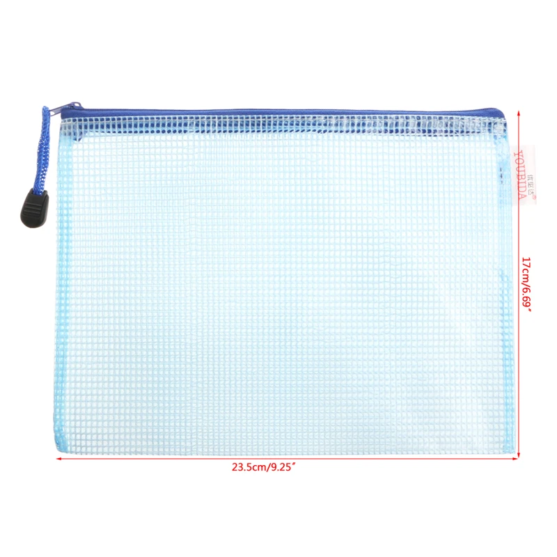 

Free shipping A5 Gridding Waterproof Zip Bag Document Pen Filing Products Pocket Folder shipping Office & School Supplies