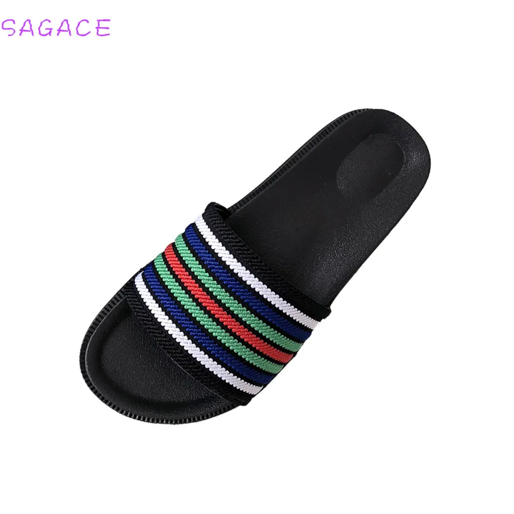 SAGACE/2018 популярные модные женские туфли на платформе в полоску с открытым носком