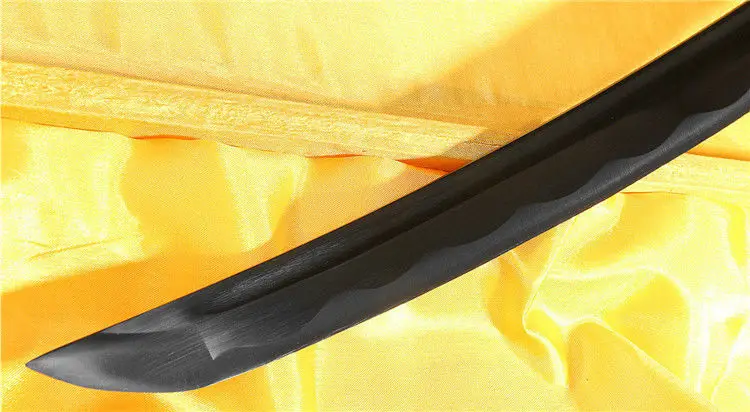 

31"CARBON STEEL BlACK BLADE DRAGON TSUBA JAPANESE SAMURAI SWORD WAKIZASHI