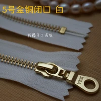ykk5 metal gold and copper closed zipper 15 50cm white clothing pocket purse patchwork with zippers