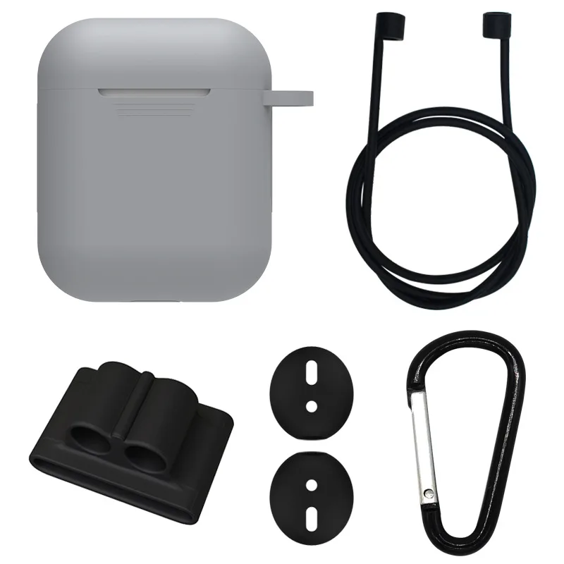 5 в 1 Аксессуары для наушников силиконовый чехол IPhone Air pods I10/19 S/I12 наушники Airpods