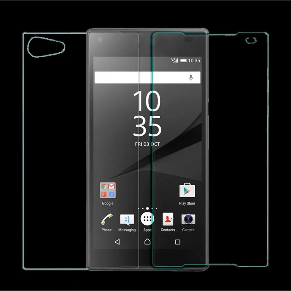 Передняя + задняя закаленная Защитная стеклянная пленка для экрана sony Xperia Z5 Compact