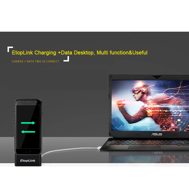 EtopLink портативная Магнитная Зарядка Micro USB двусторонний разъем зарядная станция