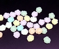 40pcs cabbage rose flower cabochons 13mm resin pastel color mix jewelry findings